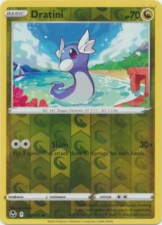 Dratini Reverse Holo 129, Silver Tempest | Sword & Shield, , 0.00 kr, Pokesingles. Kjøp pokemon kort til lave priser hos oss.