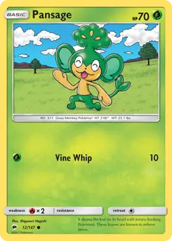 Pansage 12 - Burning Shadows Pokesingles