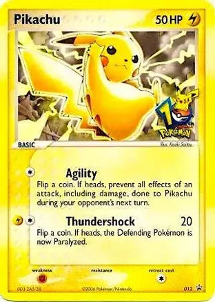 Pikachu 10th Anniversary Promo 12 - Miscellaneous Promos Pokesingles