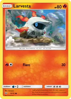 Larvesta 12 - Shining Legends Pokesingles