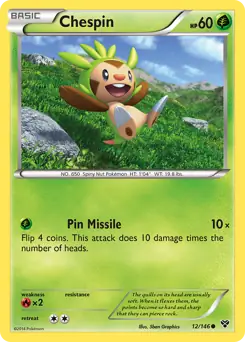 Chespin 12 - XY Base Pokesingles