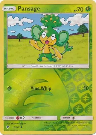 Pansage Reverse Holo 12 - Burning Shadows Pokesingles