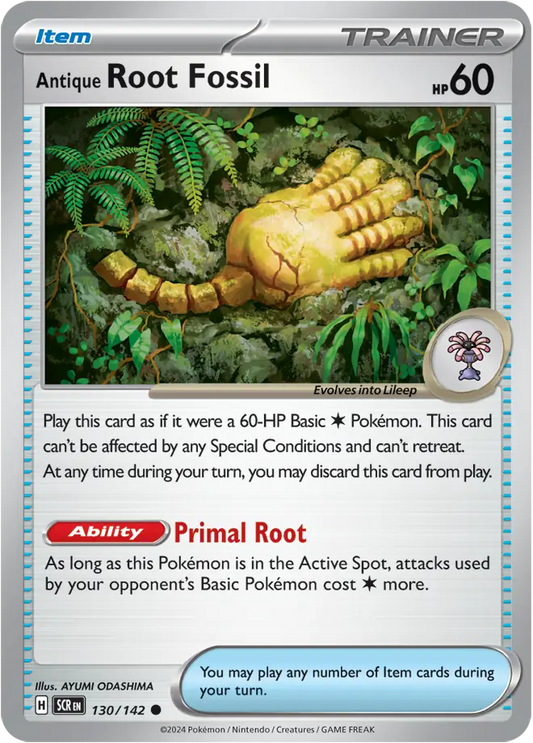 Antique Root Fossil 130 - Stellar Crown Pokesingles