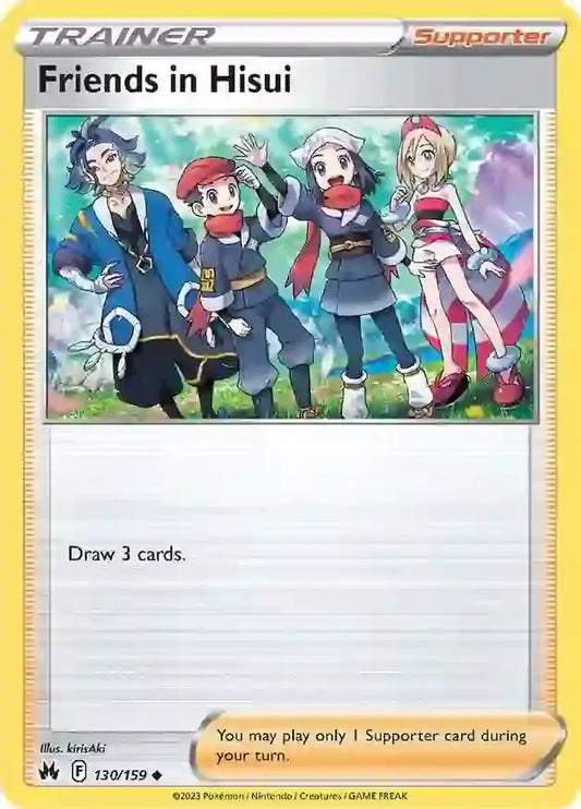 Friends in Hisui 130, Crown Zenith | Sword & Shield, , 0.00 kr, Pokesingles. Kjøp pokemon kort til lave priser hos oss.
