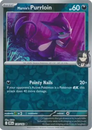Marnie's Purrloin Reverse Holo 130 - Destined Rivals Pokesingles