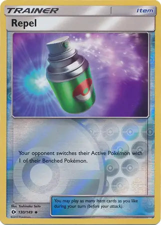 Repel Reverse Holo 130 - Sun & Moon Base Pokesingles