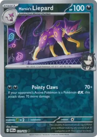 Marnie's Liepard Reverse Holo 131 - Destined Rivals Pokesingles