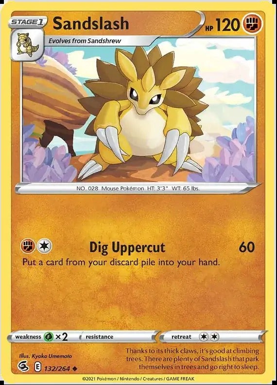 Sandslash 132, Fusion Strike | Sword & Shield, , 0.00 kr, Pokesingles. Kjøp pokemon kort til lave priser hos oss.