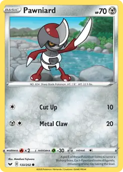 Pawniard 133 - Sword & Shield Base Pokesingles