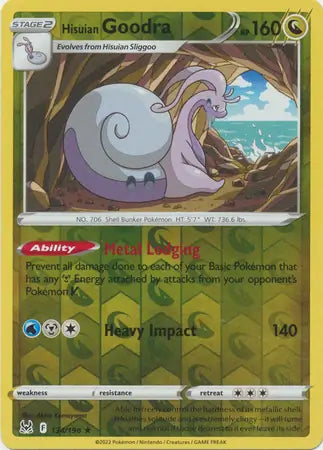 Hisuian Goodra Reverse Holo 134, Lost Origin | Sword & Shield, , 0.00 kr, Pokesingles. Kjøp pokemon kort til lave priser hos oss.