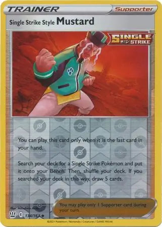 Single Strike Style Mustard Reverse Holo 134 - Battle Styles