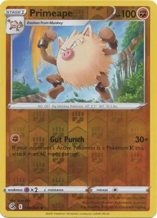 Primeape Reverse Holo 134, Fusion Strike | Sword & Shield, , 0.00 kr, Pokesingles. Kjøp pokemon kort til lave priser hos oss.