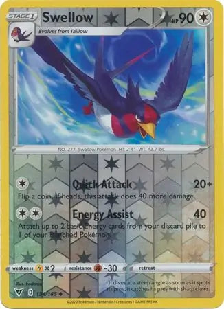 Swellow Reverse Holo 134 - Vivid Voltage