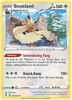 Stoutland 135, Evolving Skies | Sword & Shield, , 5.00 kr, Pokesingles. Kjøp pokemon kort til lave priser hos oss.