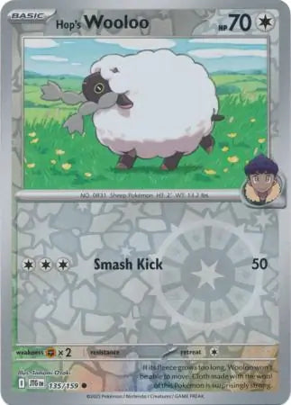 Hop's Wooloo Reverse Holo 135 - Journey Together Pokesingles