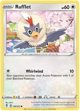 Rufflet 136, Evolving Skies | Sword & Shield, , 5.00 kr, Pokesingles. Kjøp pokemon kort til lave priser hos oss.