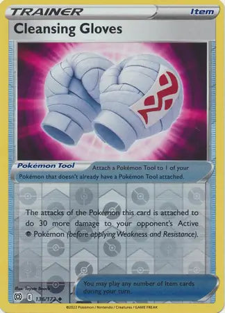 Cleansing Gloves Reverse Holo 136, Brilliant Stars | Sword & Shield, trainer, 5.00 kr, Pokesingles. Kjøp pokemon kort til lave priser hos oss.