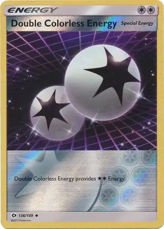 Double Colorless Energy Reverse Holo 136 - Sun & Moon Base Pokesingles