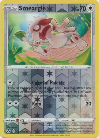 Smeargle Reverse Holo 137, Silver Tempest | Sword & Shield, , 0.00 kr, Pokesingles. Kjøp pokemon kort til lave priser hos oss.