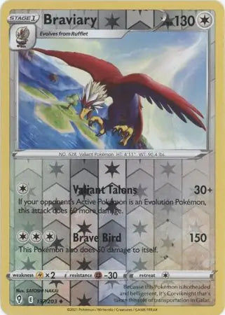 Braviary Reverse Holo 137, Evolving Skies | Sword & Shield, , 5.00 kr, Pokesingles. Kjøp pokemon kort til lave priser hos oss.