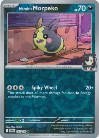 Marnie's Morpeko Reverse Holo 137 - Destined Rivals Pokesingles