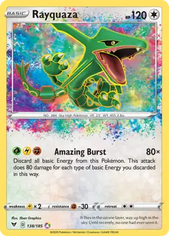 Rayquaza Amazing Rare 138 - Vivid Voltage Pokesingles