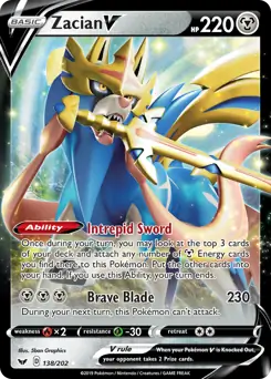Zacian V 138 - Sword & Shield Base Pokesingles