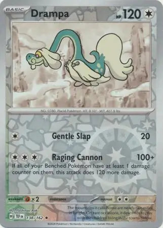 138 Drampa - Reverse Holo, Temporal Forces | Scarlet & Violet, reverse, 6.00 kr, Pokesingles. Kjøp pokemon kort til lave priser hos oss.