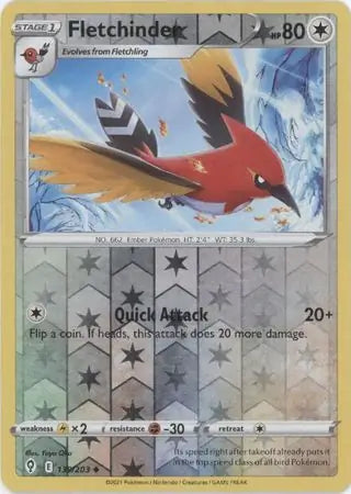 Fletchinder Reverse Holo 139, Evolving Skies | Sword & Shield, , 5.00 kr, Pokesingles. Kjøp pokemon kort til lave priser hos oss.