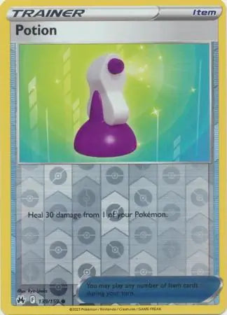 Potion Reverse Holo 139, Crown Zenith | Sword & Shield, , 0.00 kr, Pokesingles. Kjøp pokemon kort til lave priser hos oss.