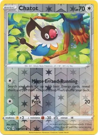 Chatot Reverse Holo 139 - Vivid Voltage