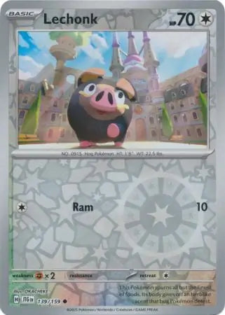 Lechonk Reverse Holo 139 - Journey Together Pokesingles