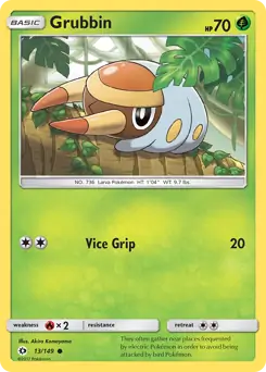 Grubbin 13 - Sun & Moon Base Pokesingles
