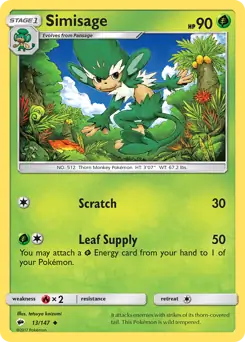 Simisage 13 - Burning Shadows Pokesingles