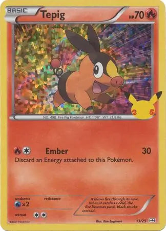 Tepig Holo 13 - Mcdonald's 25th Anniversary
