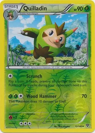Quilladin Reverse Holo 13 - XY Base Pokesingles
