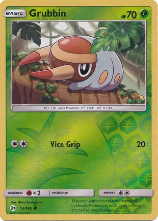 Grubbin Reverse Holo 13 - Sun & Moon Base Pokesingles