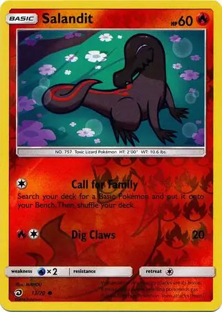 Salandit Reverse Holo 13 - Dragon Majesty Pokesingles