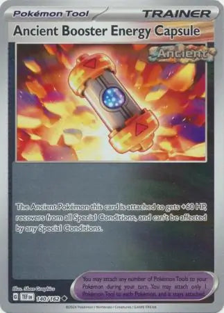 140 Ancient Booster Energy Capsule - Reverse Holo, Temporal Forces | Scarlet & Violet, trainer, 5.00 kr, Pokesingles. Kjøp pokemon kort til lave priser hos oss.