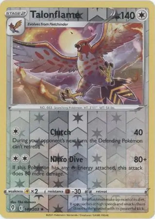 Talonflame Reverse Holo 140, Evolving Skies | Sword & Shield, , 5.00 kr, Pokesingles. Kjøp pokemon kort til lave priser hos oss.