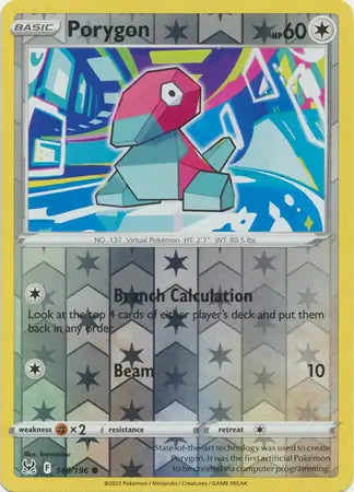 Porygon Reverse Holo 140, Lost Origin | Sword & Shield, , 0.00 kr, Pokesingles. Kjøp pokemon kort til lave priser hos oss.