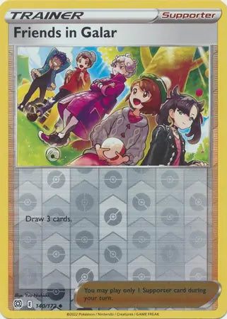 Friends in Galar Reverse Holo 140, Brilliant Stars | Sword & Shield, trainer, 5.00 kr, Pokesingles. Kjøp pokemon kort til lave priser hos oss.