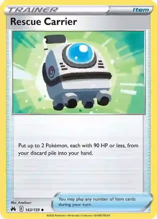 Rescue Carrier 142, Crown Zenith | Sword & Shield, , 0.00 kr, Pokesingles. Kjøp pokemon kort til lave priser hos oss.