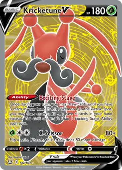 Full Art Kricketune V 142 - Battle Styles
