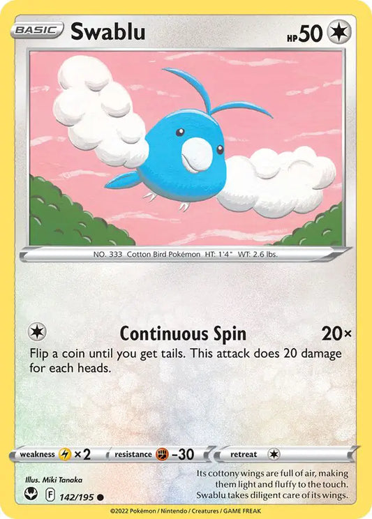 Swablu 142, Silver Tempest | Sword & Shield, , 0.00 kr, Pokesingles. Kjøp pokemon kort til lave priser hos oss.