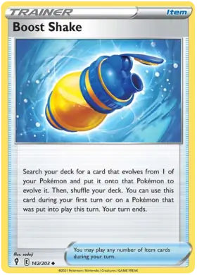 Boost Shake 142, Evolving Skies | Sword & Shield, trainer, 5.00 kr, Pokesingles. Kjøp pokemon kort til lave priser hos oss.