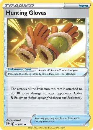 Hunting Gloves 142, Brilliant Stars | Sword & Shield, trainer, 3.00 kr, Pokesingles. Kjøp pokemon kort til lave priser hos oss.