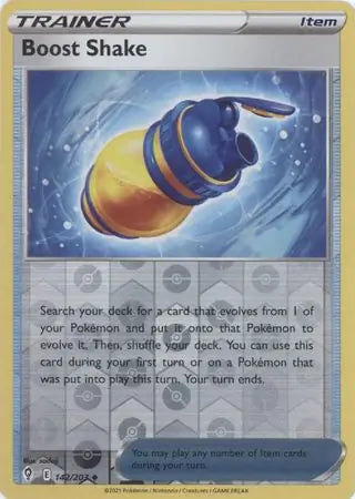Boost Shake Reverse Holo 142, Evolving Skies | Sword & Shield, trainer, 5.00 kr, Pokesingles. Kjøp pokemon kort til lave priser hos oss.