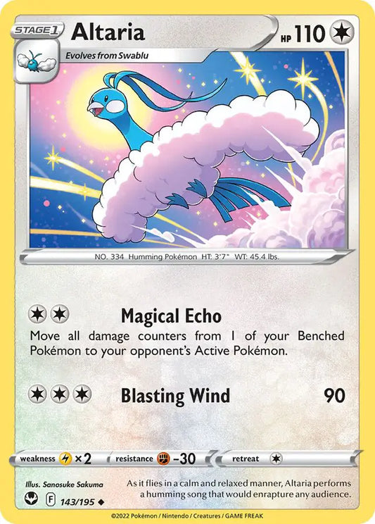 Altaria 143, Silver Tempest | Sword & Shield, , 0.00 kr, Pokesingles. Kjøp pokemon kort til lave priser hos oss.