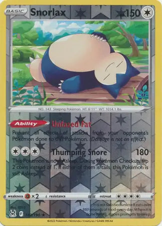Snorlax Reverse Holo 143, Lost Origin | Sword & Shield, , 0.00 kr, Pokesingles. Kjøp pokemon kort til lave priser hos oss.